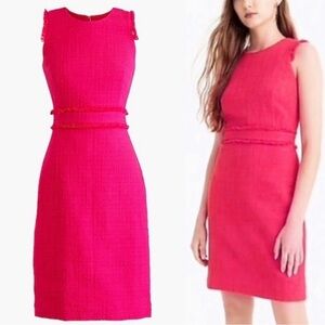 J. Crew Pink Tweed Sheath Dress